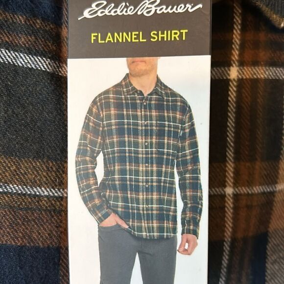 NEW Eddie Bauer Mens Flannel Shirt - Picture 2 of 6